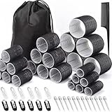 50PCS Hair Curlers Rollers with Clips Hair Rollers with 4 Sizes...