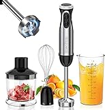 Bonsenkitchen Stainless Steel Hand Blender, 4-in-1 Stick Blender...