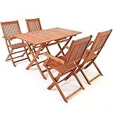 Wooden Garden Dining Table and Chairs Set✔ 100% Acacia...