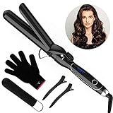 Hair Curling Iron, 32mm Hair Curler with Ceramic Tourmaline...