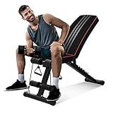 OUNUO Adjustable Weight Bench - Utility Foldable Workout Bench...