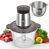 Bear 2L+1.8L 600W Electric Food Processors & Chopper with Glass...
