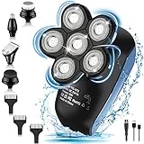 Head Shaver for Men 6D, 6 in 1 Rotating Electric Shavers for Bald...