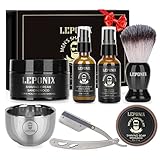 Shaving Kit for Men, Shaving Set of Sandalwood Shaving Cream,...