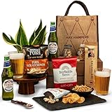 Beer and Pub Snacks Hamper Jute Bag - Gift Hamper with Peroni...