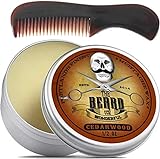 Moustache & Beard Wax (15ml) with Pocket-Sized Beard Comb,...