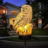WHATOOK Owl Shape Light LED Solar Garden Lawn Lamp Waterproof...