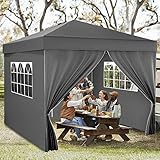 YITAHOME 3x3Meter Outdoor Pop Up Gazebo with Sides and Windows,...
