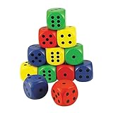 Bigjigs Toys Giant Dice Coloured (Pack of 12)
