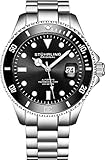 Stuhrling Original Black Dial Professional Divers Watches for Men...