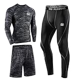 meeteu Men's Compression Underwear Set Fitness Gym Sports Suits,...
