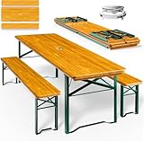 CASARIA® Folding Garden Picnic Table & Bench Set | 170cm Beer...