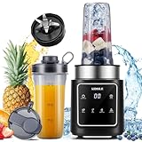 KIDISLE 1500W Powerful Smoothie Blender, 2x 800ml Portable...