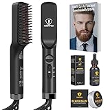 Ceenwes 3 in 1 Professional Beard Straightener with Beard Oil &...