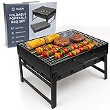 CUQOO Easy-to-use Portable BBQ Grill – Foldable Barbeque...