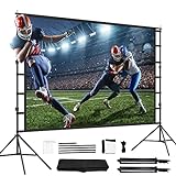 Projector Screen with Stand,150inch Indoor Outdoor Movie...