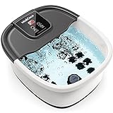 Foot Spa Massager with Heating, Bubbles, Vibration, Auto & Manual...