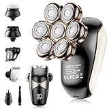 Men's Electric Bald Razor, ROSSIFUR 5 in 1 Bald Men's Head...