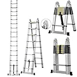 5M Telescopic Ladder DIY Aluminum Alloy Folding Extendable...