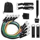 12 PCS Resistance Bands Set Exercise Bands, 5 Fitness Tubes ,Hand...