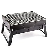 Foldable and Portable Stainless Steel BBQ - Spacious Cooking Area...