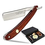 Straight Razor GOLD DOLLAR Wooden Handle Retro Shaving For Men &...