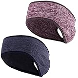 2 Pieces Running Headband Fleece Ear Warmers Headband with...