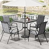 TLSUNNY Patio Dining Set 5 Pieces, All Weather Outdoor Furniture...