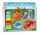 Bathtime Play Set for Toddlers, Colourful Boats and Stacking...