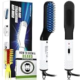 Electric Beard/Hair Straightener Brush Comb, Hot Tools Hair Flat...