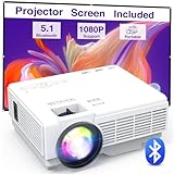 Mini Projector Portable with Screen, YOOYAA Bluetooth Projector...