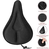 WOTOW Saddle Cover Bicycle Gel in Black Bicycle Seat Waterproof...