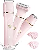 Bikini Trimmer Women - 3 in 1 Painless Lady Shavers for Women for...