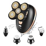 Electric Shaver for Men 5 in 1 Rechargeable Electric Razor Beard...