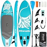 Inflatable Stand UP Paddle Board, 10’6 x 33” x 6” Paddle...