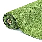 GardenKraft 26070 4m x 1m 15mm Pile High Artificial Grass/Light...