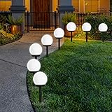 FLOWood Solar Lights Outdoor Garden, 8 Pack Solar Globe Lights...