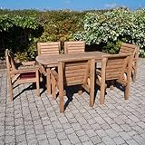 STAFFORDSHIRE GARDEN FURNITURE 6 FEET WOODEN GARDEN FURNITURE SET...