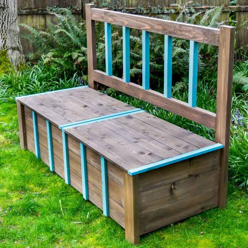 outdoor toy storage bench